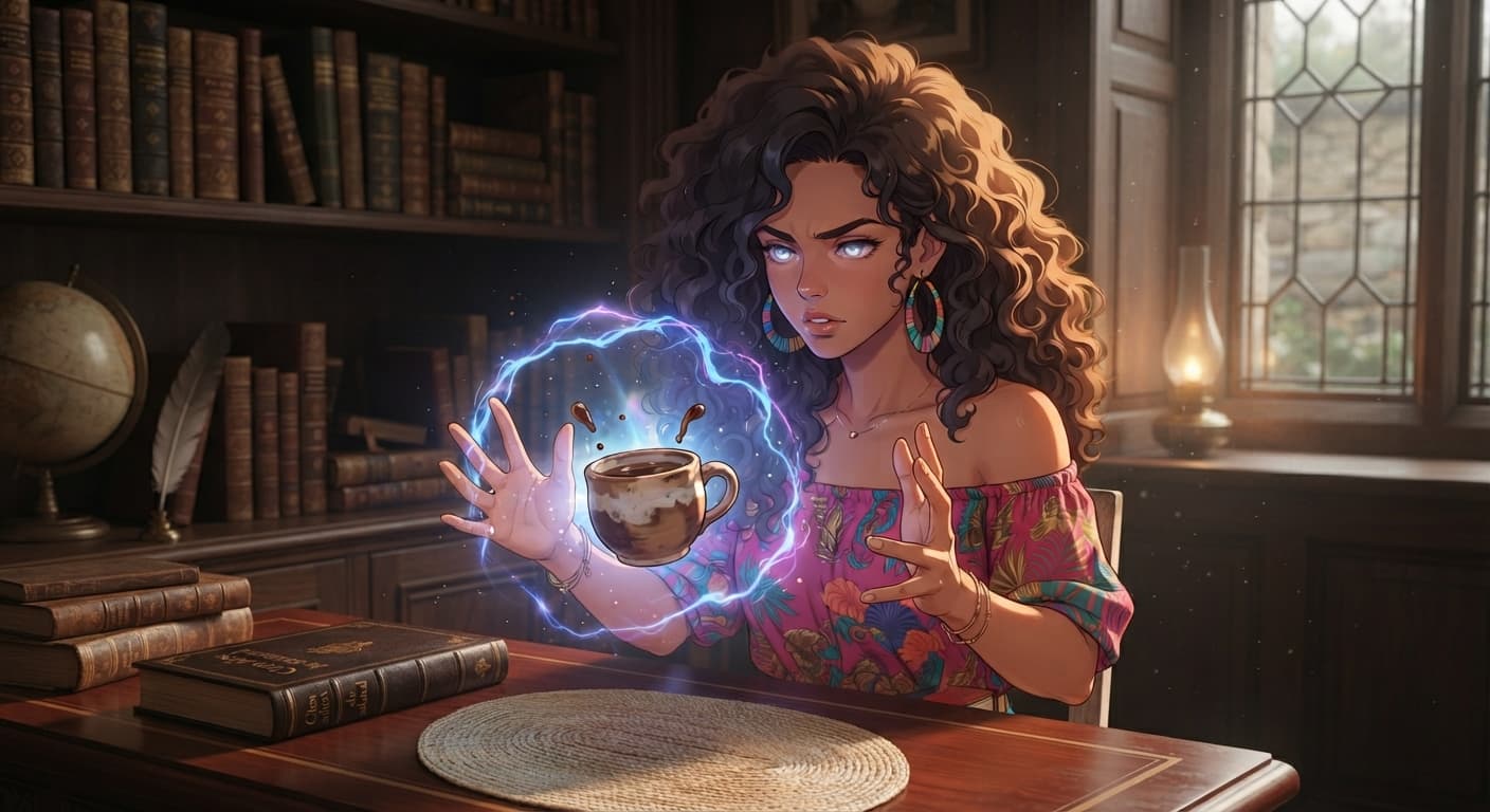 Illustration representing focused intention and psychokinetic energy